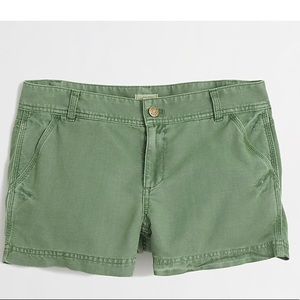 J.crew olive green shorts, size 6